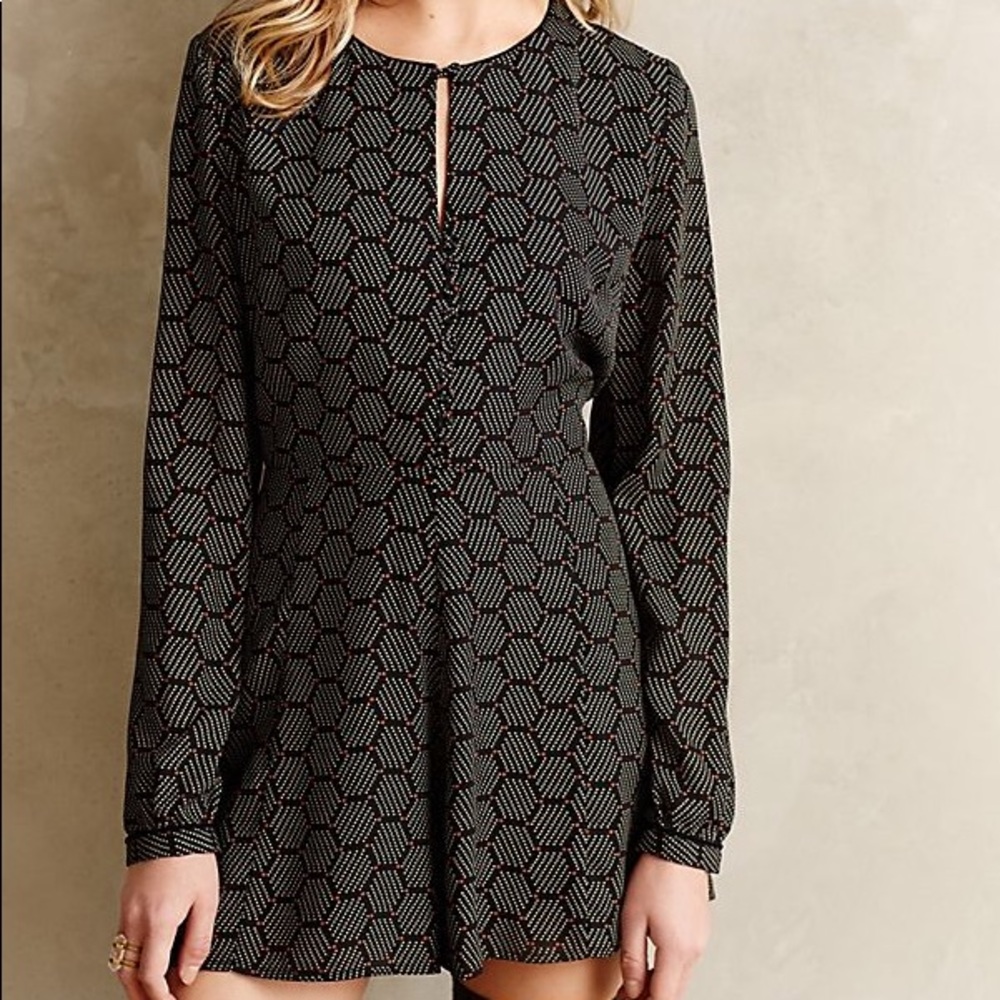 Anthro Harlyn Honeycomb Romper